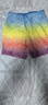 速比濤（Speedo）18英寸復(fù)古印花男子經(jīng)典沙灘褲游泳健身舒適快干 藍(lán)色/粉色 XL  曬單實(shí)拍圖