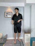 俞兆林（YUZHAOLIN）男士睡衣夏季冰絲背心短褲套裝青年學(xué)生夏天寬松大碼家居服可外穿 NSANM-12022 2XL (建議150-175斤) 曬單實(shí)拍圖