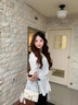 馨顏溫柔甜妹風(fēng)長(cháng)袖連帽鏤空衛衣女裝2025年春秋季收腰顯瘦米白色上衣 白色 M 96-107斤 曬單實(shí)拍圖