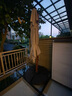 御藤美家（ROYAL RATTAN）戶外太陽(yáng)能遮陽(yáng)傘庭院花園大型LED燈日夜兩用戶外室外擺攤羅馬傘 【單桿木紋】3X4米配500斤水箱 曬單實(shí)拍圖