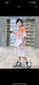 三葉豆（SANYEDOU）男童夏季套裝兒童運動套裝中大童男孩短袖夏裝薄款衣服兩件套 X19-橘色 150 曬單實拍圖