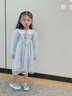 泰蘭尼斯秋季新款兒童皮鞋艾莎公主水晶鞋女童閃燈鞋水鉆軟底校園演出鞋 藍(lán)色 28 內(nèi)長17.5cm 適合腳長16.5cm 曬單實(shí)拍圖