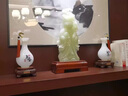 歐柏歷 平安如意琉璃玉花瓶擺件創(chuàng)意中式家居客廳酒柜裝飾品喬遷禮品 YCTH 中號(hào)平安如意花瓶一對(duì)白玉 曬單實(shí)拍圖