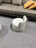 比爾迪客廳小凳子家用矮凳軟靠背簡(jiǎn)約沙發(fā)茶幾皮凳子坐墩門(mén)口換鞋凳腳凳 奶茶色【彎板靠背】 曬單實(shí)拍圖