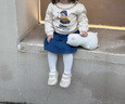 Teenie Weenie  Kids小熊童裝秋冬季款女寶寶甜美風(fēng)花邊領(lǐng)套頭毛衣 乳白色 110 cm 曬單實(shí)拍圖