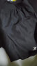 特步（XTEP） 运动裤短裤男裤子夏季男士休闲中裤跑步服黑色速干短裤五分裤男 黑色-（梭织薄款）拉链口袋 2XL /185【现货速发】 实拍图