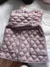 CamalgOri輕薄羽絨馬甲女短款羽絨服中袖護(hù)肩七分袖背心保暖中年婦女內(nèi)搭秋 紫色加絨 2XL 參考115-125斤 曬單實(shí)拍圖