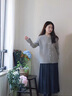 舒芳蝶（shufangdie）休閑褲女裝秋季套裝2024秋季新款長(zhǎng)袖針織衫上衣闊腿褲兩件套女潮 黑色上衣+休閑褲 M 曬單實(shí)拍圖