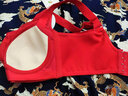 花雨傘內衣女透氣超薄款0.3cm全罩杯調整型大胸聚攏乳膠CD杯文胸罩7210 大紅 （超薄0.3厘米） 36/80CD通杯 曬單實(shí)拍圖