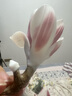 宇軒手工玉蘭花創(chuàng  )意線(xiàn)香插捏花茶寵陶瓷手作筆擱擺件茶道配件裝飾 SYF玉白泥--玉蘭花(紫白) 曬單實(shí)拍圖