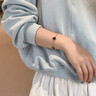 蔻詩(shī)哲 COASZE18K玫瑰金四葉草五花手鏈女AU750彩金紅玉髓手飾送女友 五花手鏈【黑瑪瑙】黃金色 曬單實(shí)拍圖