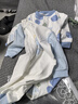 全棉時(shí)代雙面柔感純棉嬰兒連體衣服新生兒男女寶寶四季通用童裝2件裝 【兩件裝】微光藍(lán)+ 藍(lán)多幸運(yùn)豹 66cm （3-6月 60-68cm） 曬單實(shí)拍圖