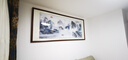 六畫(huà)流水生財山水畫(huà)靠山圖客廳裝飾畫(huà)國畫(huà)辦公室風(fēng)景掛畫(huà)書(shū)房茶室壁畫(huà) 山水聚財A1 75*210cm宣紙+有機玻璃+胡桃框(熱賣(mài)款） 曬單實(shí)拍圖