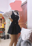 妙奕嘉純欲長(zhǎng)袖連衣裙女裙子黑色衣服女裝新品春秋季新款小個(gè)子氣質(zhì)高級(jí) 假兩件雙排扣蝴蝶結(jié)絲帶連衣裙 L 【建議105-115斤】 曬單實(shí)拍圖