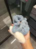 海伊朵蝴蝶結洗臉發(fā)帶女韓版防滑頭箍帶兔耳朵鹿角螃蟹貓耳朵寬邊束發(fā)帶 花邊發(fā)帶-藍色1只 曬單實(shí)拍圖