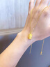 老鳳祥黃金小龍女吊墜女款足金百搭項鏈首飾品情人節生日禮物送女友老婆 小龍女吊墜【配S925銀鏈】約1.2g 曬單實(shí)拍圖