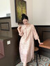 浮云堂「浮云堂.風(fēng)」郁林.新中式改良印花天絲連衣裙女25春秋禪意國風(fēng)茶 石密 M 曬單實(shí)拍圖