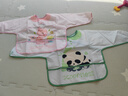 科巢寶寶罩衣吃飯圍兜防水防臟兒童圍裙嬰幼兒輔食飯兜反穿衣秋冬外穿 兔子+熊貓（換洗2件裝） L碼（2-4歲 推薦身高90-110cm） 曬單實(shí)拍圖