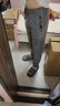 棉致休閑褲男夏季冰絲透氣束腳空調(diào)褲加肥大碼涼感運(yùn)動(dòng)直筒長(zhǎng)褲子 灰色直筒【2條裝】 3XL （150-170斤） 曬單實(shí)拍圖