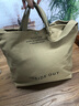 BOYCLN 帆布包女 超輕便手提單肩斜挎包休閑大容量托特包輕奢小眾通勤包 復古卡其(肩帶升級調節扣) 曬單實(shí)拍圖