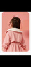 ASK JUNIOR女童棉服2025秋冬小童保暖夾棉外套中長翻領(lǐng)外套 粉色 100 曬單實(shí)拍圖