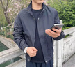 花花公子立領(lǐng)夾克外套男士春秋季2025新款高端休閑秋冬加絨沖鋒衣工裝上衣 黑色【春秋款】 L 【125-145斤】 曬單實(shí)拍圖