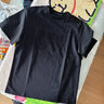 太平鳥(niǎo)男裝 純色T恤男夏季立體凸版印花寬松短袖體恤潮 黑色 第一批（微闊） M 曬單實(shí)拍圖