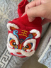 優(yōu)奇新生兒腳套夾棉冬季嬰兒加厚鞋套新生寶寶過(guò)年保暖襪套護腳鞋襪套 國風(fēng)紅 1雙 M碼【6個(gè)月-1歲】 曬單實(shí)拍圖