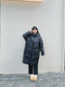 波司登25羽絨服女士冬季90絨加厚連帽寬松超長(cháng)款休閑百搭保暖外套 曬單實(shí)拍圖