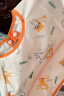 南极人宝宝吃饭罩衣儿童婴儿围兜饭兜男女孩画画衣围裙小孩防水反穿衣 橙色动物园 110（建议2-4岁） 实拍图