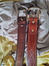 GALCOGUNLEATHER美國(guó)進(jìn)口GALCO SB2戰(zhàn)術(shù)運(yùn)動(dòng)腰帶男士頭層皮帶全手工皮帶軍迷腰帶 TAN色 40 曬單實(shí)拍圖