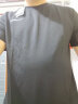 鸿星尔克短袖男夏季男士跑步冰感透气健身冰丝速干衣男款T恤运动上衣t恤男 正黑-冰感2124 3XL (180-185cm/150-160斤) 实拍图