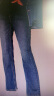 Lee24春夏新品426修身高腰微喇深蓝色女轻薄牛仔裤凉凉裤潮 深蓝色 27 晒单实拍图
