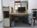 職員辦公桌雙人員工位桌椅組合屏風(fēng)工位電腦桌簡(jiǎn)約現代辦公室桌子 【雙人位】田園橡木色150cm 曬單實(shí)拍圖