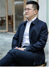 啄木鳥爸爸外套男春秋裝上衣中年男士新款中老年休閑行政夾克男外套衣服 20102-1/XF1988黑色 XL /180 曬單實(shí)拍圖