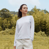 森馬（Semir）長(cháng)袖T恤女吸濕速干分割戶(hù)外冬季2025插肩袖抓絨上衣109725101012 曬單實(shí)拍圖