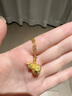 世紀緣珠寶牡丹葫蘆古法黃金吊墜復古足金福祿掛墜生日禮物送女友 5.77g 曬單實(shí)拍圖
