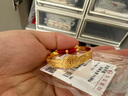 菜百首飾 足金成長(cháng)禮系列-云紋福字如意紅繩兒童手鐲新生禮  HJ 黃金手鐲 約10.11g 曬單實(shí)拍圖