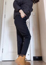 梵喬希品牌定制羽絨褲女外穿冬季新款高腰休閑寬松顯瘦保暖棉褲 黑色 26/S 曬單實(shí)拍圖