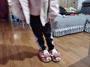 特步童裝女童加絨褲子拼接長(cháng)褲春秋新款兒童秋裝中大童運動(dòng)褲 正黑色 130cm 曬單實(shí)拍圖