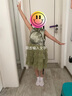 ASK JUNIOR國風新中式兒童旗袍裙夏女童拼接網(wǎng)紗裙蛋糕裙連衣裙 綠色  120  曬單實拍圖