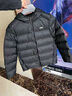 李寧兒童羽絨服男童女中大童2025新款短款輕薄保暖外套鴨絨連帽上衣 黑色 新款 160 曬單實(shí)拍圖