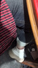 秋水伊人深藍復古直筒薄絨牛仔褲冬季新款女時(shí)髦百搭闊腿褲子 牛仔藍 L 曬單實(shí)拍圖