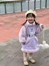 G.DUCKKIDS小黃鴨女童加絨連衣裙秋冬2025新款兒童公主裙女寶寶加厚衛衣裙子 紫色 90 建議80-90cm1歲半-2歲 曬單實(shí)拍圖