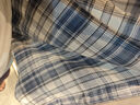 :CHOCOOLATE it格子長(cháng)袖襯衫男士2026春秋季通勤休閑襯衣外套上衣 深藍色 XL 【建議135-150斤】 曬單實(shí)拍圖