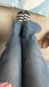 茵曼2025秋冬女裝新款復古洗水抓毛喇叭牛仔褲休閑百搭顯瘦長(cháng)褲 牛仔藍 26 曬單實(shí)拍圖