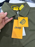 吉普（JEEP）短袖T恤男士夏季polo衫潮流休閑寬松涼感衣服男裝 軍綠 L 曬單實(shí)拍圖