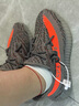 阿迪達斯Yeezy350夏日透氣男鞋灰橙椰子休閑鞋GW1229 38 曬單實(shí)拍圖