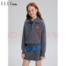 ELLE KIDS秋裝老錢(qián)風(fēng)學(xué)院風(fēng)針織半身裙 灰色 165/M  曬單實(shí)拍圖