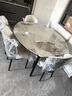 鴻秀巖板實(shí)木餐桌家用小戶(hù)型餐桌椅組合可伸縮折疊方圓兩用餐桌吃飯桌 【12mm巖板】伸縮餐桌 130*80*75cm 曬單實(shí)拍圖